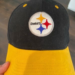 Pittsburgh Steelers Hat NFL Football Authentic Team Logo Adjustable Black Cap